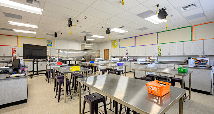 Science Classroom at new Academic Building Addition and Plaza