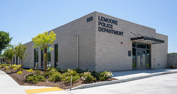 Front view of Lemoore Police Dispatch Center