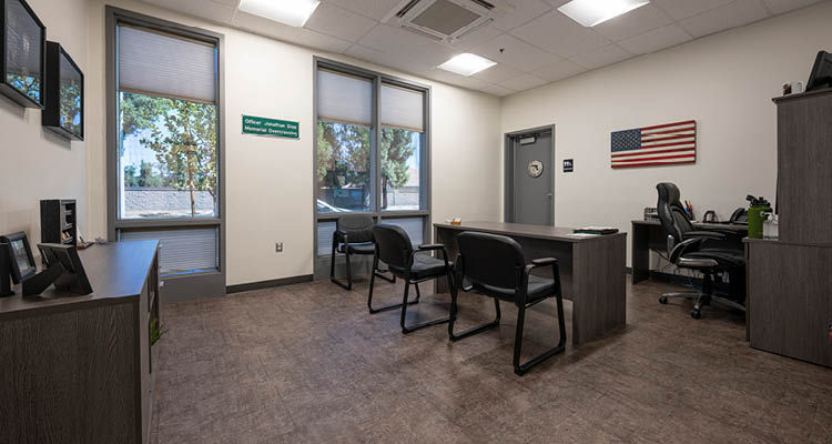 Inside view of Lemoore Police Dispatch Center